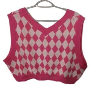 Shein Curve Diamond Knit Vest Size 3XL